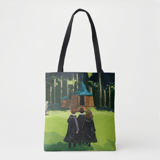 Tote Bag HARRY POTTER™, Ron, & Hermione à Hagrid's Hut (Devant)