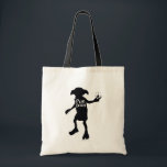 Tote Bag Harry Potter | Silhouette Typographie "Libérez Dob<br><div class="desc">Découvrez cette silhouette de Dobby claquant des doigts,  avec les mots "Libérez Dobby" écrits à la main sur son corps.</div>