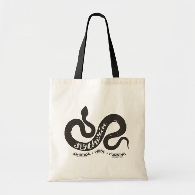 Tote Bag Harry Potter | SLYTHERIN™ Silhouette Typographie (Devant)