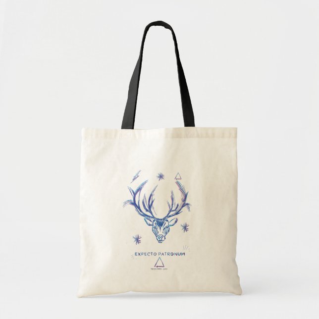 Tote Bag Harry Potter Sort | EXPECTO PATRONUM™ Cerf Esquiss (Devant)