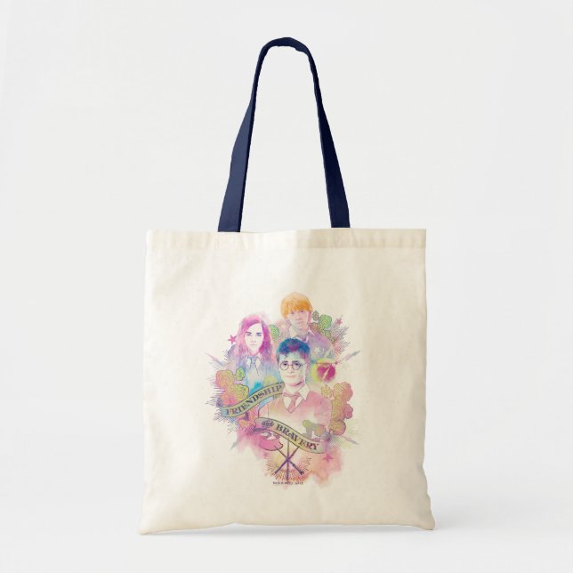 Tote Bag Harry Potter Spell | Harry, Hermione et Ron Waterc (Devant)