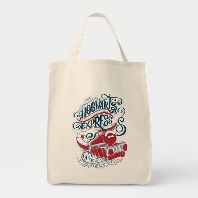 Tote Bag Harry Potter | Typographie Express Hogwarts (Devant)