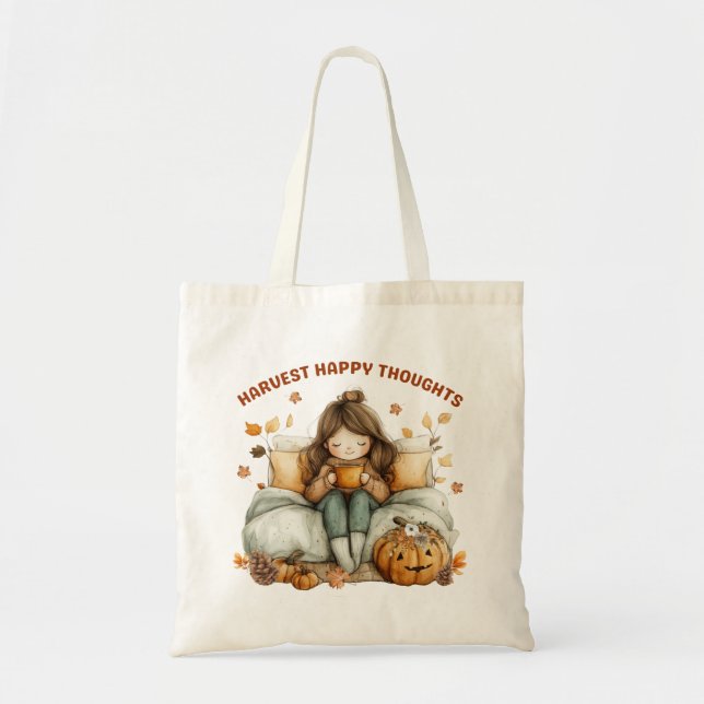 Tote Bag Harvest Happy Thoughts (Devant)