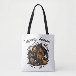 Tote Bag Hauned House Éffrayant Saison Essentials Fourre-to