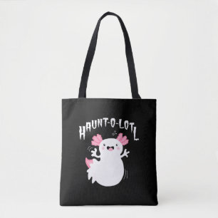 Tote Bag Haunt-O-Lotl Ghost Axolotl