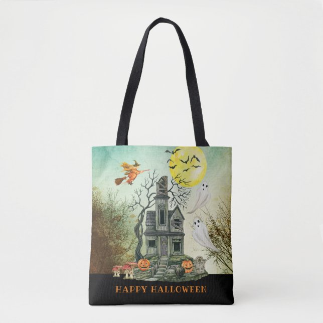 Tote Bag Hauny House Happy Halloween (Devant)