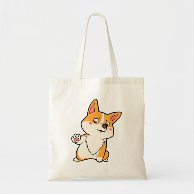 Tote Bag Haut cinq corgis (Devant)