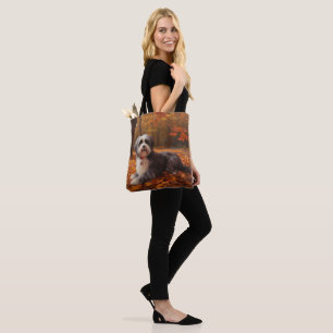 Tote Bag Havanais dans les feuilles d'automne qui tombent i