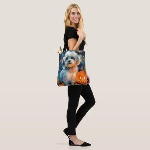 Tote Bag Havanais d'Halloween avec citrouilles effrayantes