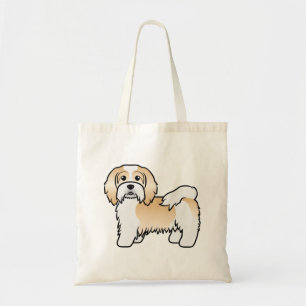 Tote Bag Havanais Fauve Et Blanc Chien De Dessin Animé Mign