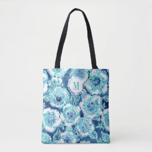 Tote Bag Hawaïen tropical bleu de GÉNÉROSITÉ de KETMIE