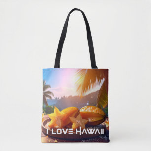 TOTE BAG HAWAII - JE T'AIME HAWAII