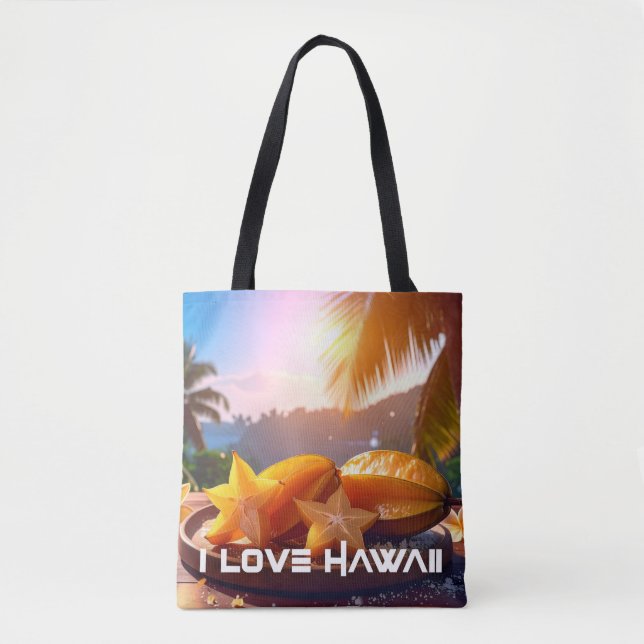 TOTE BAG HAWAII - JE T'AIME HAWAII (Devant)