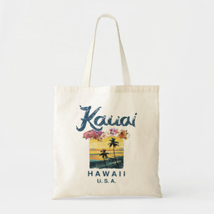 Tote Bag Hawaii Kauai Vintage Hawaiian Surfing Retro 1732