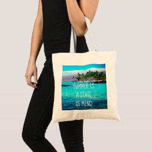 Tote Bag Hawaii Ocean Palm Trees Summer est un état d'espri