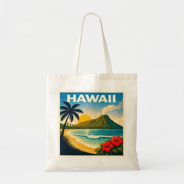 Tote Bag Hawaii Travel Poster (Devant)