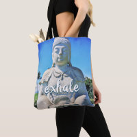 Hawaii Tropical Buddha Photo Exhale Script élégant