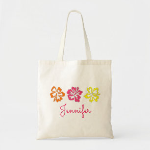 Tote Bag Hawaii Tropical Hawaiian Hibiscus Fleurs Florales