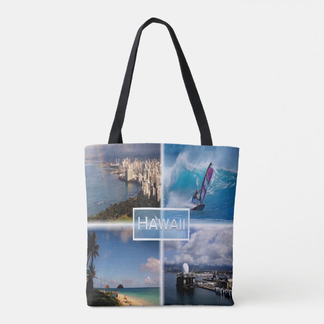 Tote Bag Hawaii - Vue Honolulu - La Perouse - Lanikai (Dos)