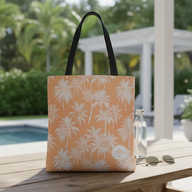 Tote Bag Hawaiian Palm Tree Silhouette Motif Tacao ID1093 (Créateur téléchargé)