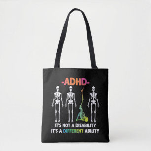 Tote Bag HDA Non Handicap Différentes Capacités Skeleton
