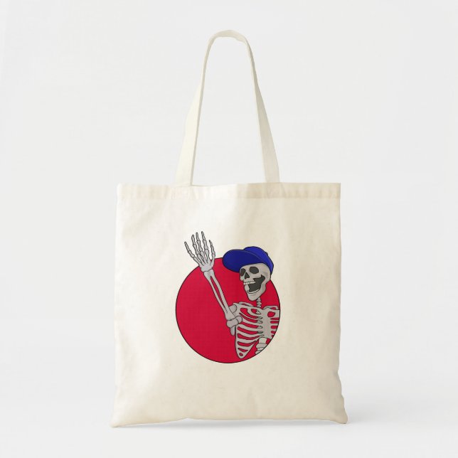 Tote Bag Hé les amis Squelette cool et drôle (Devant)