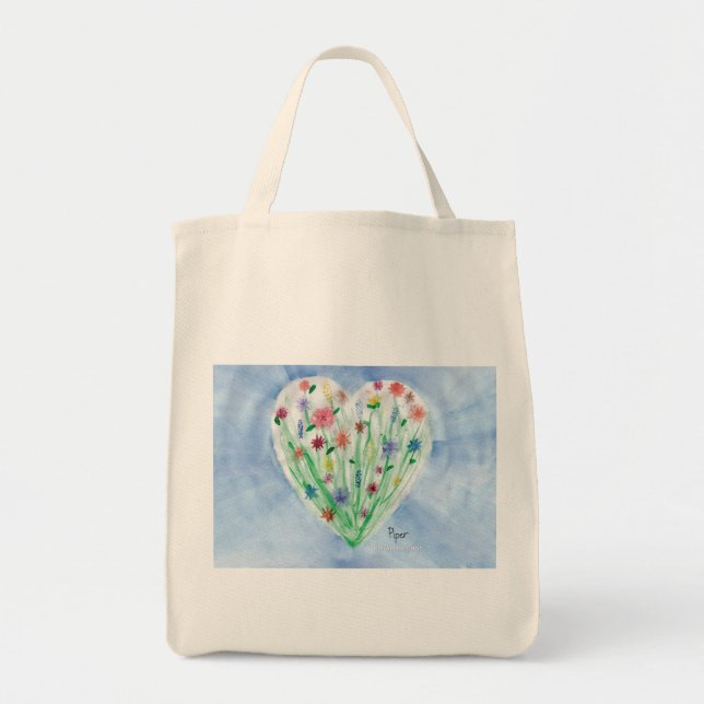 Tote Bag Heart Garden - KidsArt pour CHOC Grocery Fourre-to (Devant)