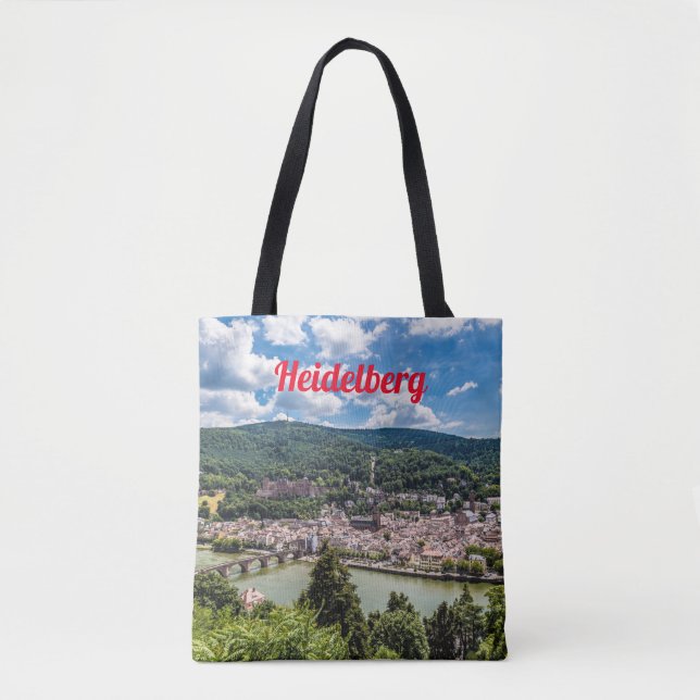 Tote Bag Heidelberg Neckar Panorama Allemagne (Devant)
