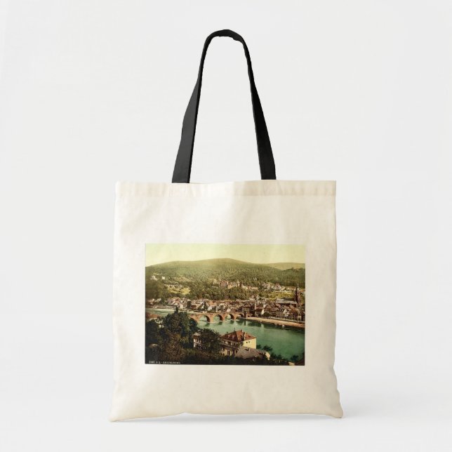 Tote Bag Heidelberg, vu du Philosophenweg, Baden, G (Devant)