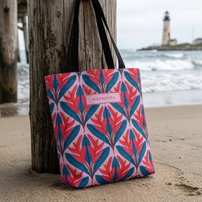 Tote Bag Heliconia néon (Créateur téléchargé)