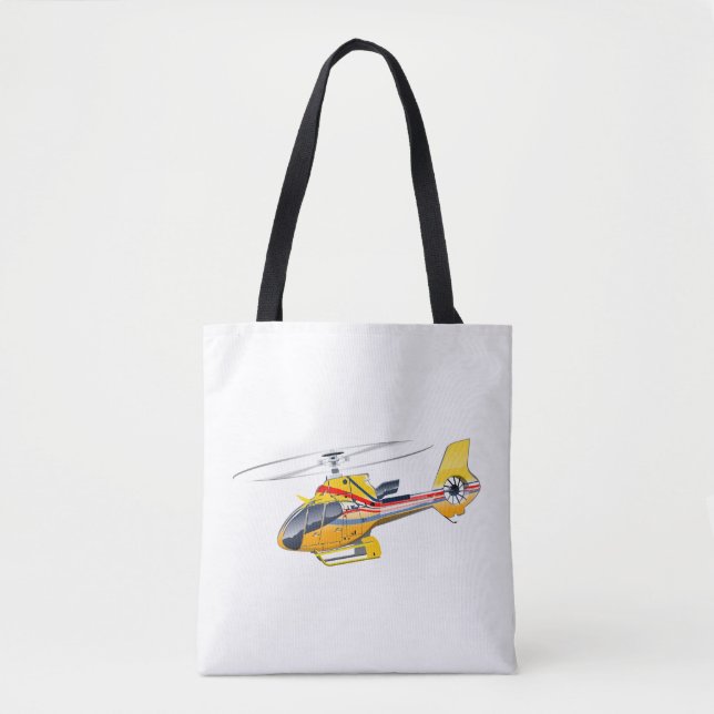 Tote Bag Hélicoptère de dessin (Devant)