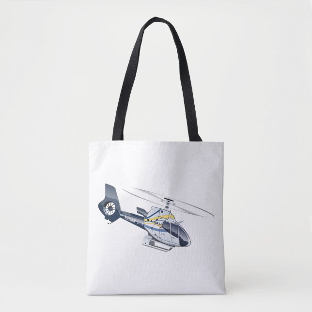 Tote Bag Hélicoptère de dessin (Devant)