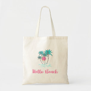Tote Bag Hello Beach Tropical Style Été Amusants