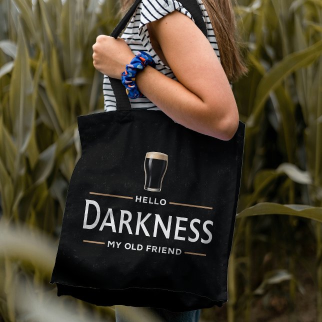 Tote Bag Hello Darkness My Old Friend Funny St Patricks Day (Créateur téléchargé)