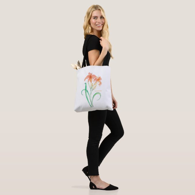 Tote Bag Hemerocallis (Jour Lily) (Sur le modèle)