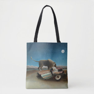Tote Bag Henri Rousseau Dormir Gitan Lion Peinture