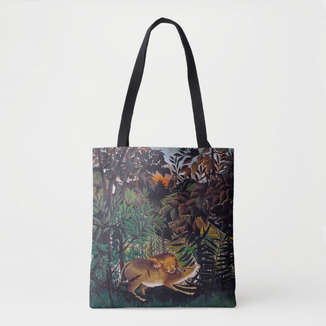 Tote Bag Henri Rousseau - Le lion affamé (Devant)