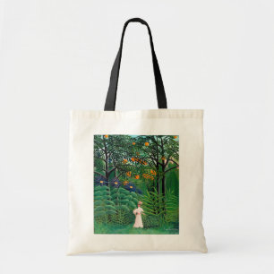 Tote Bag Henri Rousseau - Une femme marche dans une forêt e