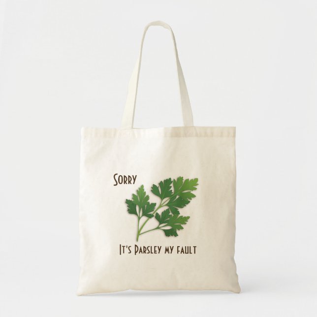 Tote Bag Herb Pun, Désolé, c'est Parsley My Fault Apron (Devant)