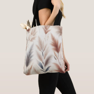 Tote Bag Herbe de la Pampa Moderne Boho Floral pour l'Autom