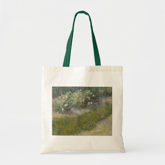 Tote Bag Herbe et papillons par Vincent van Gogh (Devant)