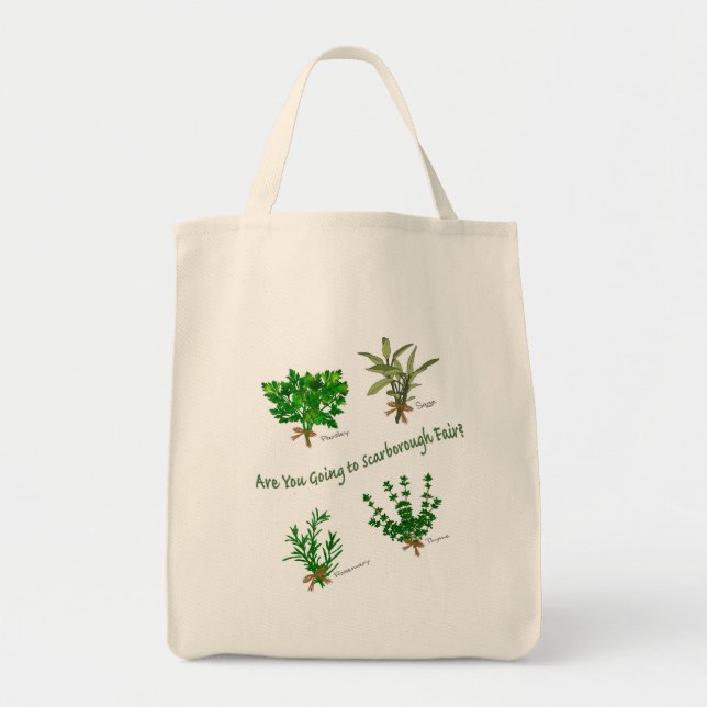 Tote Bag Herbs of Parsley, Sage, Rosemary et Thyme (Devant)