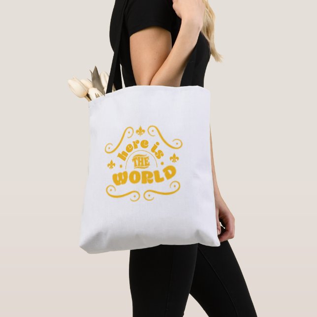 Tote Bag Here is the world (De près)