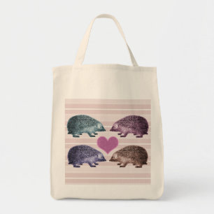 Tote Bag Hérissons dans l'amour - quatre hérissons