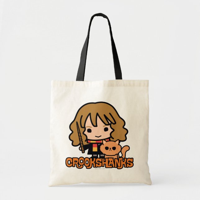 Tote Bag Hermione et Crookshanks en dessin animé (Devant)