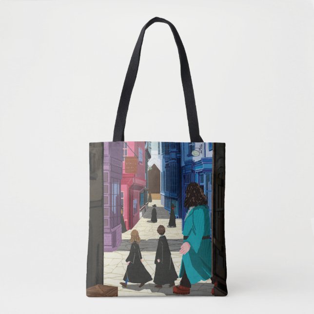 Tote Bag Hermione, HARRY POTTER™ & Hagrid dans Diagon Alley (Devant)