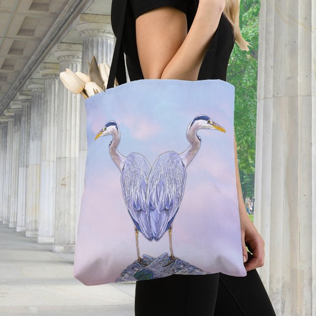 Tote Bag Heron dans le style moderne (Créateur téléchargé)