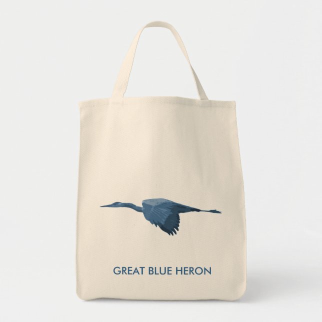 TOTE BAG HÉRON DE GRAND BLEU (Devant)