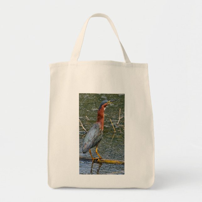 Tote Bag Héron vert (Devant)