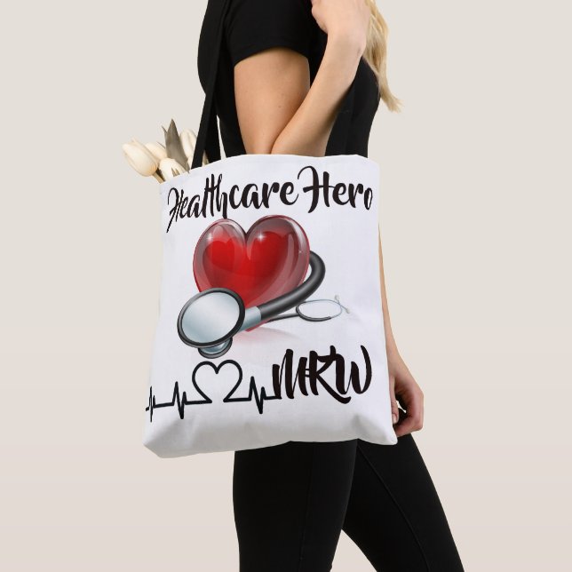 Tote Bag Héros de la santé - Voir retour (De près)